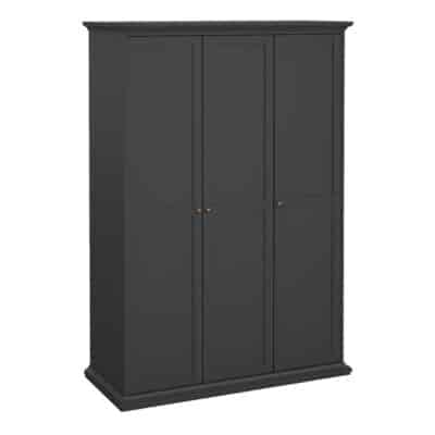 furniture to go paris 3 door wardrobe matt grey