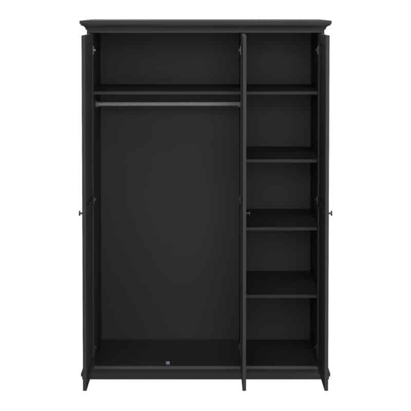 Furniture To Go Paris 3 Door Wardrobe Matt Grey The Home and Office Stores