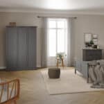 Furniture To Go Paris 3 Door Wardrobe Matt Grey The Home and Office Stores
