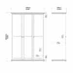Furniture To Go Paris 3 Door Wardrobe Matt Grey The Home and Office Stores
