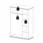 Furniture To Go Paris 3 Door Wardrobe Matt Grey The Home and Office Stores