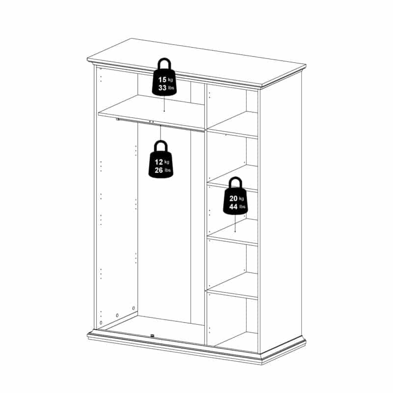 Furniture To Go Paris 3 Door Wardrobe Matt Grey The Home and Office Stores