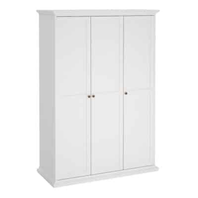 furniture to go paris 3 door wardrobe white
