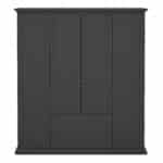 Furniture To Go Paris 4 Door Wardrobe 2 Drawers Matt Grey The Home and Office Stores