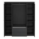 Furniture To Go Paris 4 Door Wardrobe 2 Drawers Matt Grey The Home and Office Stores