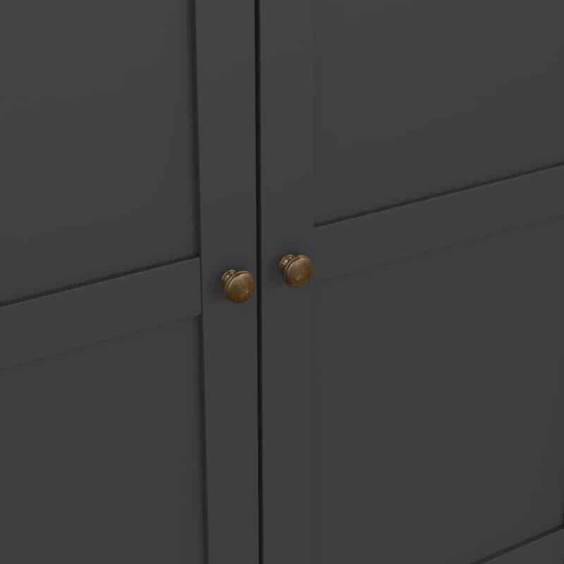 Furniture To Go Paris 4 Door Wardrobe 2 Drawers Matt Grey The Home and Office Stores