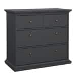 furniture to go paris chest of 4 drawers matt grey
