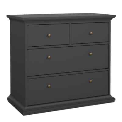 furniture to go paris chest of 4 drawers matt grey