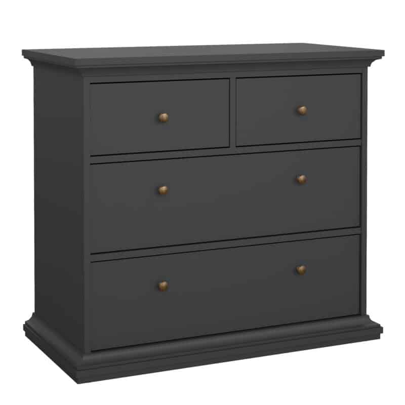 furniture to go paris chest of 4 drawers matt grey