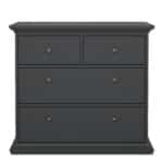 Furniture To Go Paris Chest Of 4 Drawers Matt Grey The Home and Office Stores