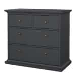Furniture To Go Paris Chest Of 4 Drawers Matt Grey The Home and Office Stores