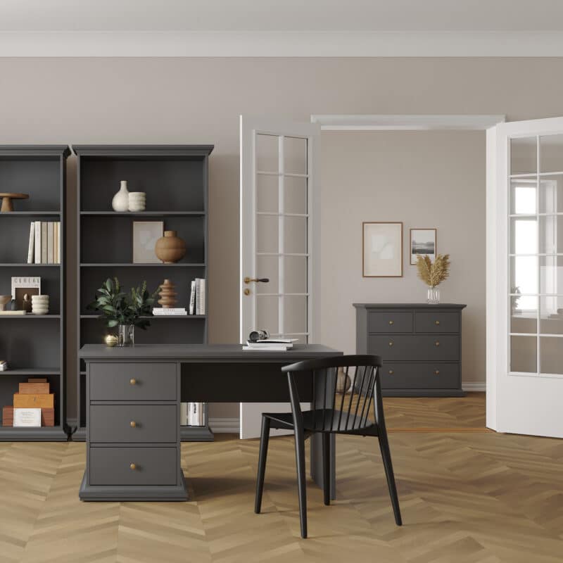 Furniture To Go Paris Chest Of 4 Drawers Matt Grey The Home and Office Stores