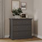 Furniture To Go Paris Chest Of 4 Drawers Matt Grey The Home and Office Stores