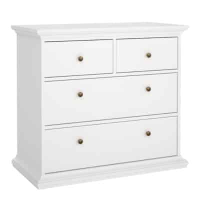 furniture to go paris chest of 4 drawers white