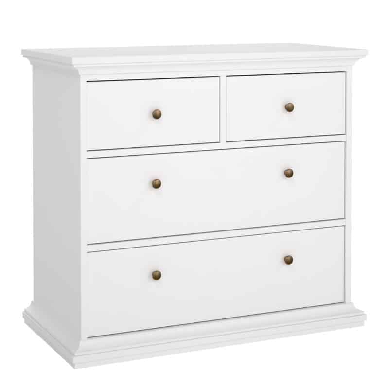 furniture to go paris chest of 4 drawers white
