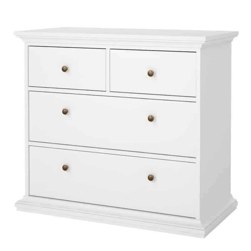 Furniture To Go Paris Chest Of 4 Drawers White The Home and Office Stores