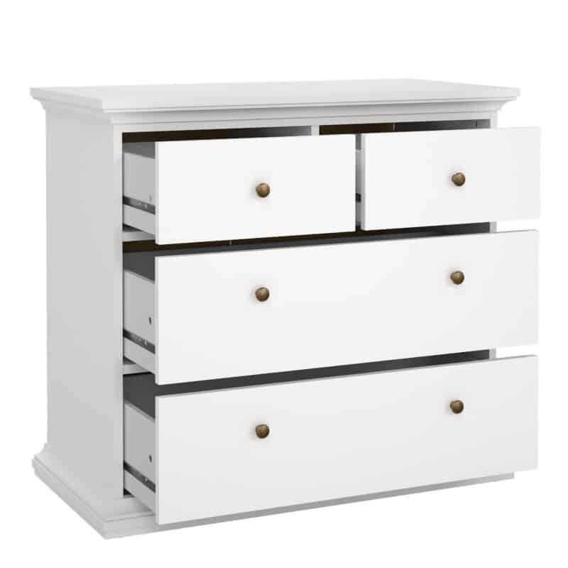 Furniture To Go Paris Chest Of 4 Drawers White The Home and Office Stores