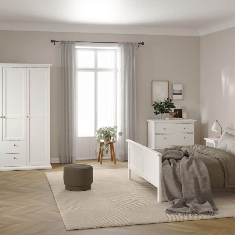 Furniture To Go Paris Chest Of 4 Drawers White The Home and Office Stores
