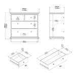 Furniture To Go Paris Chest Of 4 Drawers White The Home and Office Stores