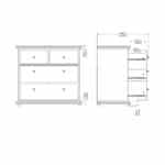 Furniture To Go Paris Chest Of 4 Drawers White The Home and Office Stores