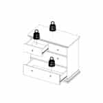 Furniture To Go Paris Chest Of 4 Drawers White The Home and Office Stores