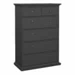 furniture to go paris chest of 6 drawers matt grey