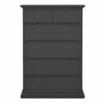 Furniture To Go Paris Chest Of 6 Drawers Matt Grey The Home and Office Stores