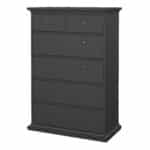 Furniture To Go Paris Chest Of 6 Drawers Matt Grey The Home and Office Stores