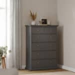 Furniture To Go Paris Chest Of 6 Drawers Matt Grey The Home and Office Stores