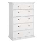 furniture to go paris chest of 6 drawers white