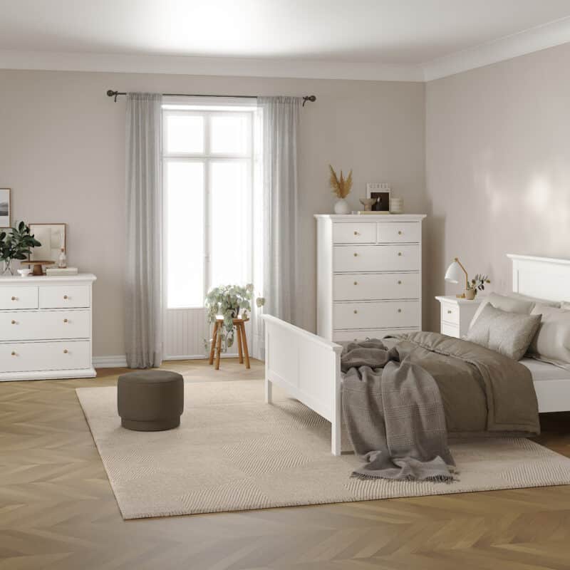 Furniture To Go Paris Chest Of 6 Drawers White The Home and Office Stores
