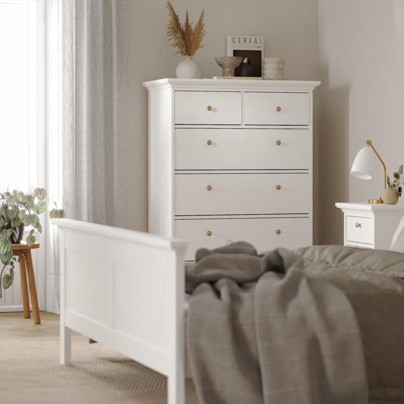 Furniture To Go Paris Chest Of 6 Drawers White The Home and Office Stores
