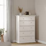 Furniture To Go Paris Chest Of 6 Drawers White The Home and Office Stores
