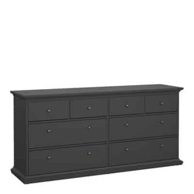furniture to go paris chest of 8 drawers matt grey