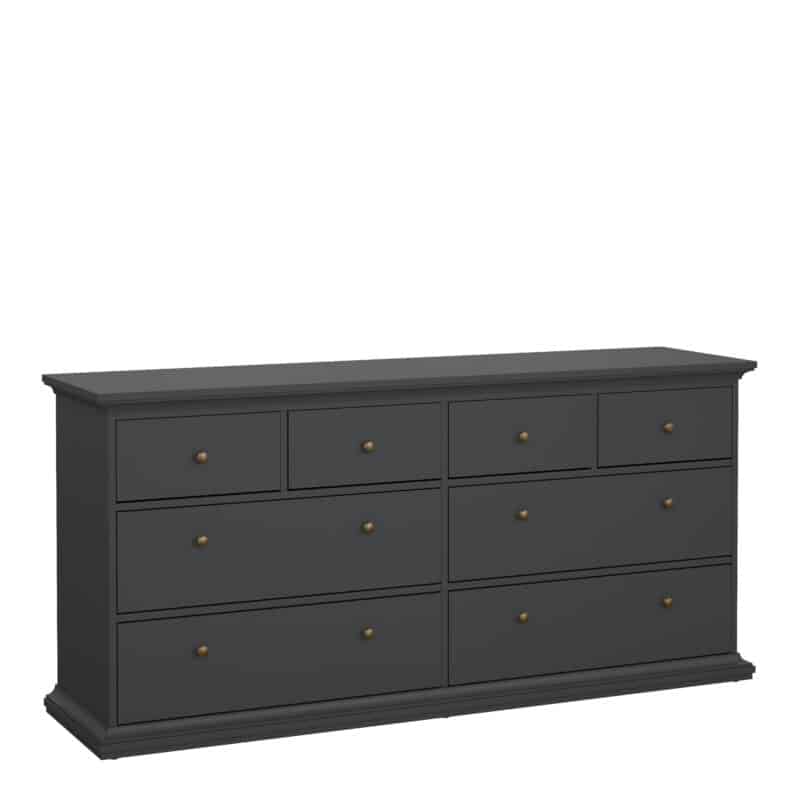 furniture to go paris chest of 8 drawers matt grey
