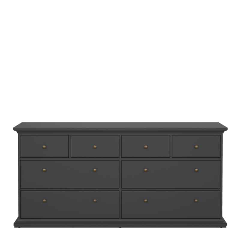 Furniture To Go Paris Chest Of 8 Drawers Matt Grey The Home and Office Stores