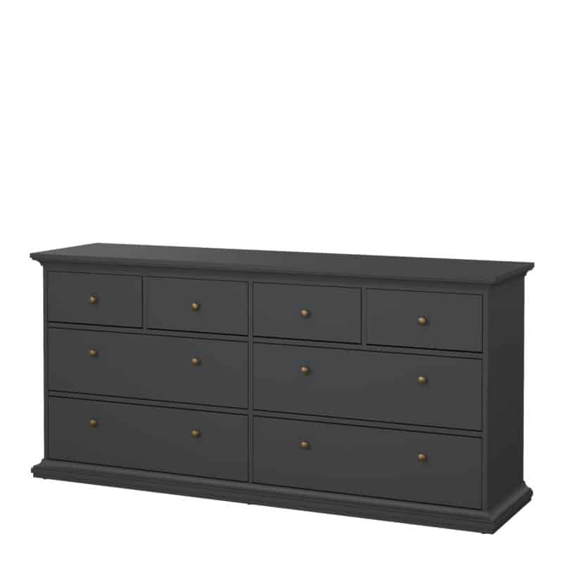 Furniture To Go Paris Chest Of 8 Drawers Matt Grey The Home and Office Stores