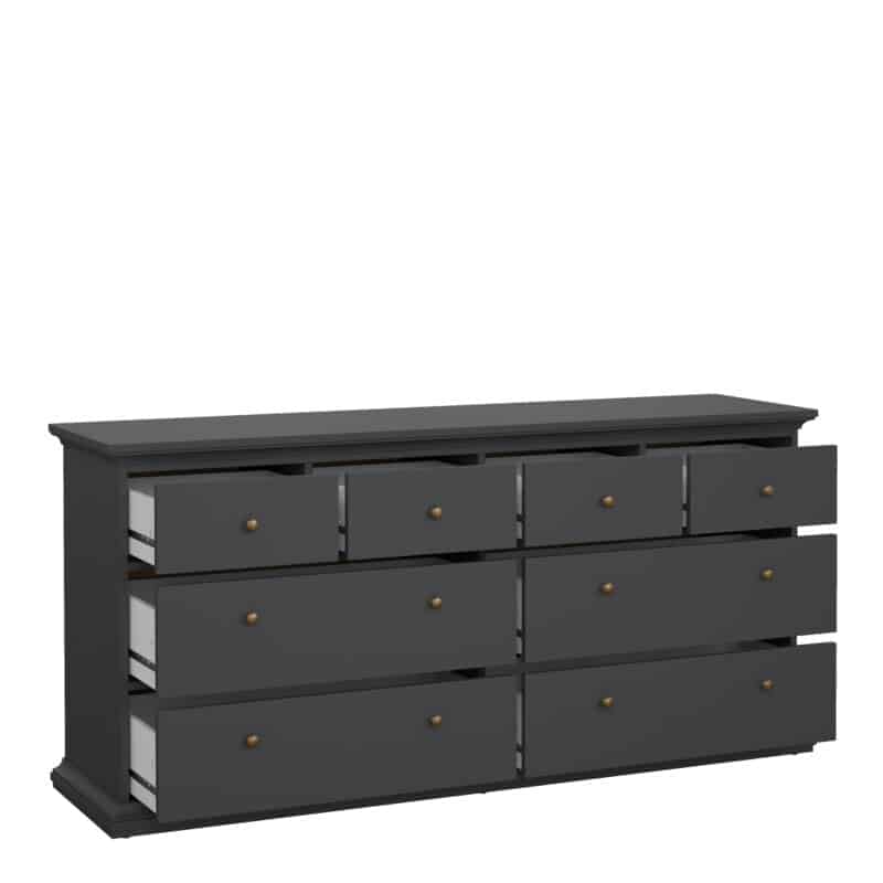 Furniture To Go Paris Chest Of 8 Drawers Matt Grey The Home and Office Stores