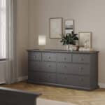 Furniture To Go Paris Chest Of 8 Drawers Matt Grey The Home and Office Stores