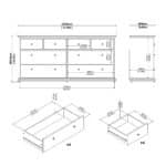 Furniture To Go Paris Chest Of 8 Drawers Matt Grey The Home and Office Stores