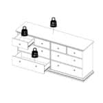 Furniture To Go Paris Chest Of 8 Drawers Matt Grey The Home and Office Stores