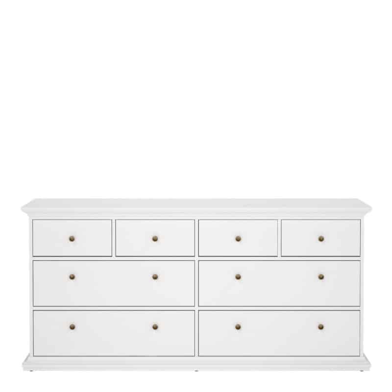 Furniture To Go Paris Chest Of 8 Drawers White The Home and Office Stores