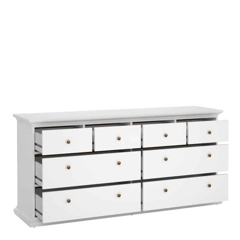Furniture To Go Paris Chest Of 8 Drawers White The Home and Office Stores