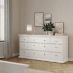 Furniture To Go Paris Chest Of 8 Drawers White The Home and Office Stores