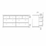 Furniture To Go Paris Chest Of 8 Drawers White The Home and Office Stores