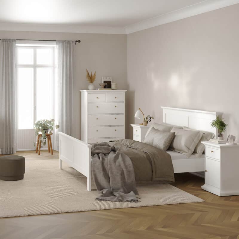 Furniture To Go Paris Double Bed White The Home and Office Stores