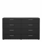 Furniture To Go Pepe Wide Chest Of 8 Drawers Black The Home and Office Stores