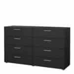 Furniture To Go Pepe Wide Chest Of 8 Drawers Black The Home and Office Stores