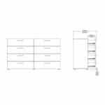 Furniture To Go Pepe Wide Chest Of 8 Drawers Black The Home and Office Stores