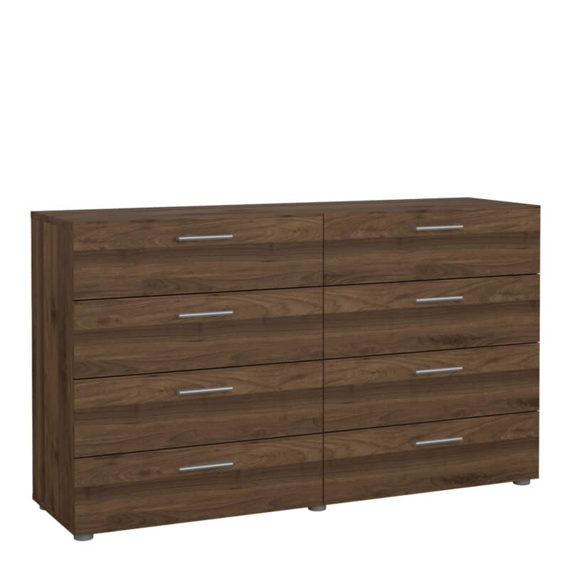 Furniture To Go Pepe wide chest of 8 drawers walnut